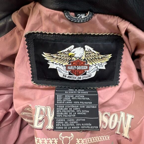 Vintage Harley Davidson Women’s Leather Jacket plus size 2W - Picture 8 of 16